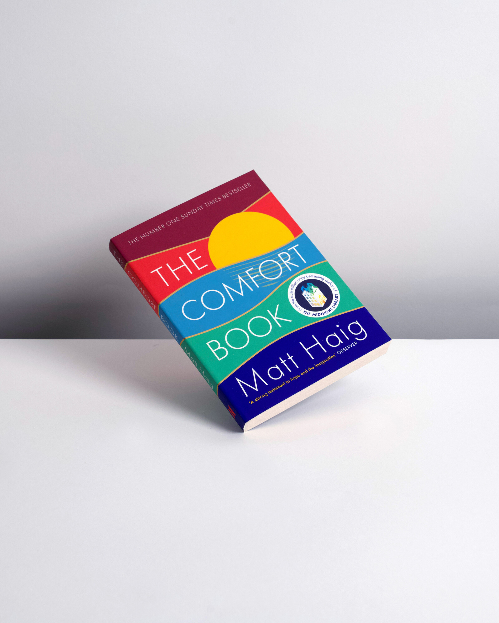 The Comfort Book by Matt Haig paperback, official photograph from Canongate
