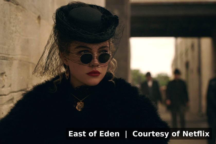 Florence Pugh as Cathy Ames in Netflix's East of Eden. Courtesy of Netflix